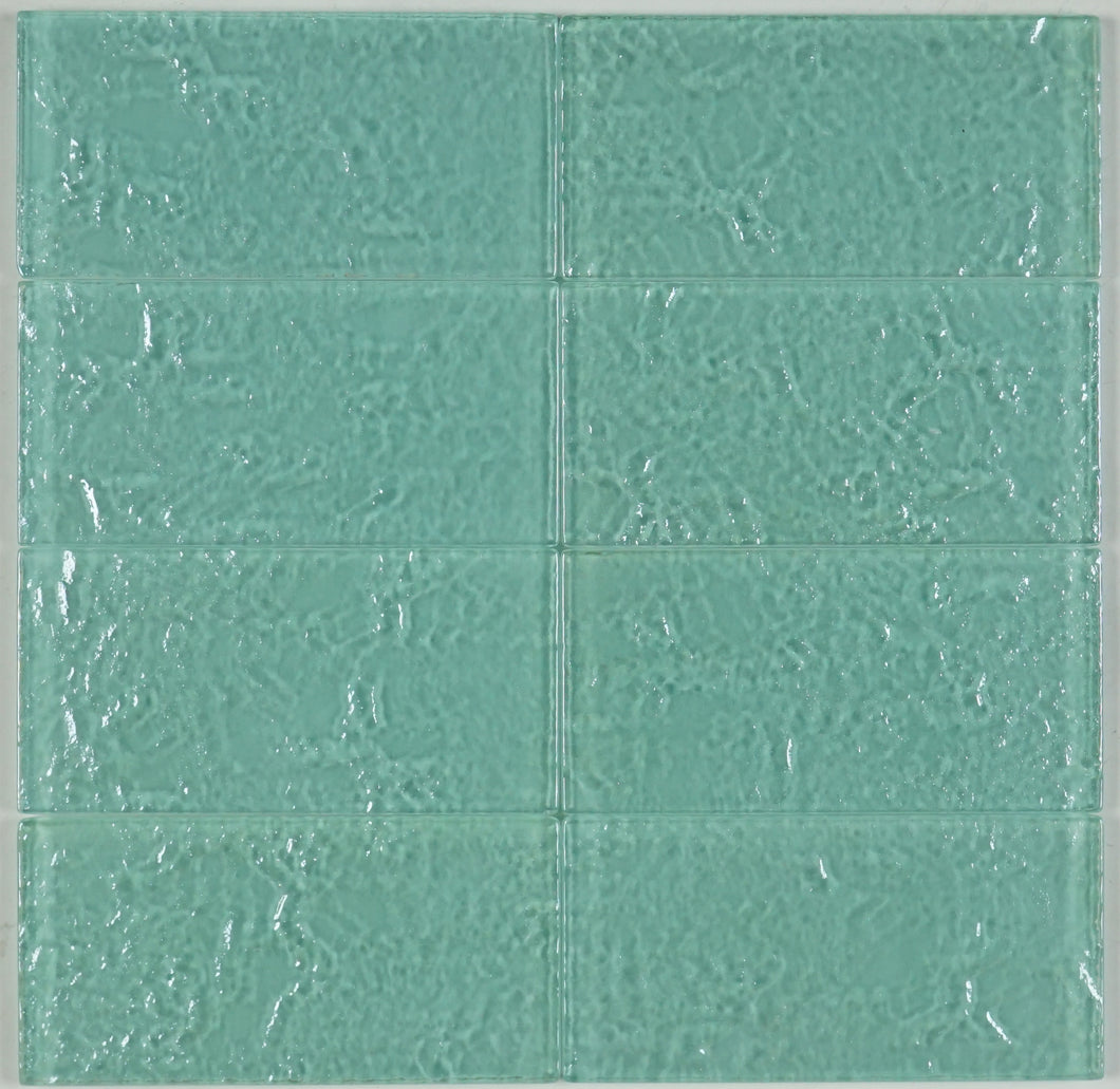 THEG-16 Green 2x4 Subway Tile Glass Mosaic Backsplash Wall Tile