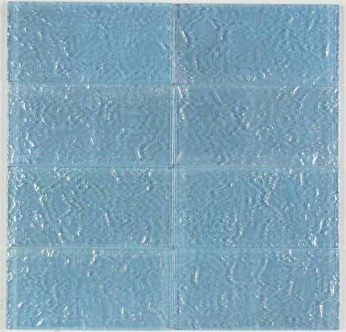 THEG-18 Blue 2x4 Subway Tile Glass Mosaic Backsplash Wall Tile