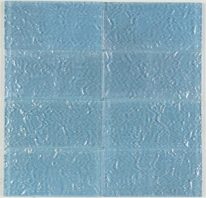 THEG-18 Blue 2x4 Subway Tile Glass Mosaic Backsplash Wall Tile