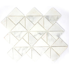 TMOPG-01 Triangle Square White Carrara Stone Mosaic Tile Backsplash