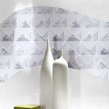 TMOPG-01 Triangle Square White Carrara Stone Mosaic Tile Backsplash