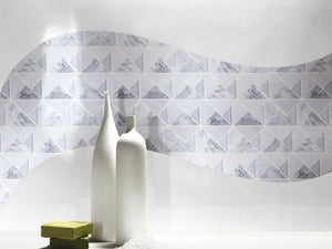 TMOPG-01 Triangle Square White Carrara Stone Mosaic Tile Backsplash