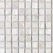 TMPSG-01 Mother of Pearl 1" x 1" Grid Seashell Tile in White