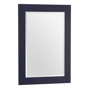 1905-30-04 Marine Blue 30" Bathroom Vanity Set with Solid Wood Cabinet and Natural White Carrara Counter Top and White Under Mount Sink Set with Optional Mirror