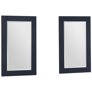 1905-60D-04 Marine Blue 60" Bathroom Vanity Set Solid Wood Cabinet and Double Side 2 Sinks with Quartz Counter Top Optional Mirror