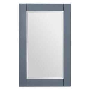 1901-24-02 Dark Grey 24" Bathroom Vanity Cabinet and Sink Combo Solid Wood Cabinet+Real Marble Top w/Sink Mirror set