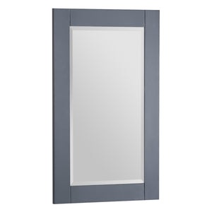 1901-24-02 Dark Grey 24" Bathroom Vanity Cabinet and Sink Combo Solid Wood Cabinet+Real Marble Top w/Sink Mirror set