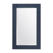 1905-24-04 Marine Blue 24" Bathroom Vanity Set Solid Wood Vanity Cabinet with Natural White Carrara Quartz Counter Top and White Under Mount Basin Set with Optional Mirror