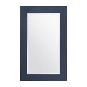 1905-24-04 Marine Blue 24" Bathroom Vanity Set Solid Wood Vanity Cabinet with Natural White Carrara Quartz Counter Top and White Under Mount Basin Set with Optional Mirror