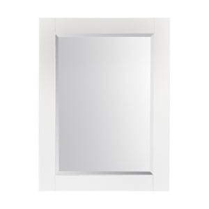 1905-30-01 Matt White 30" Bathroom Vanity Set with Solid Wood Cabinet and Natural White Carrara Counter Top and White Under Mount Sink Set with Optional Mirror