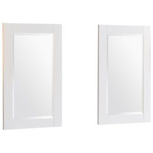 1901-60D-01 Matt White 60" Bathroom Vanity Cabinet and double Side 2 Sinks Combo Solid Wood Cabinet+Real Marble Top w/Sink set