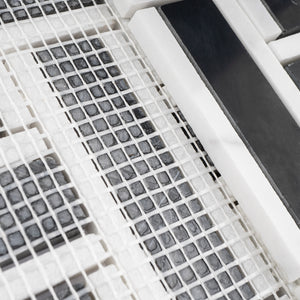 TNEAG-01 Basket Weave Black and White Stone Mosaic Tile Sheet
