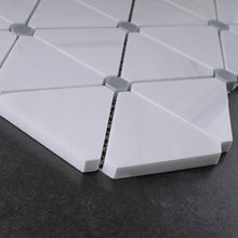 TNMSG-01 Natural Marble Series -Triangle white marble mosaic tile backsplash