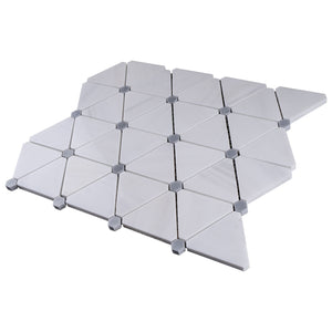TNMSG-01 Natural Marble Series -Triangle white marble mosaic tile backsplash