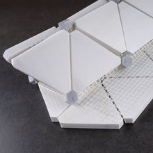 TNMSG-01 Natural Marble Series -Triangle white marble mosaic tile backsplash