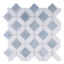 TNMSG-04 Natural Marble Series -Geometric Classic white marble mosaic tile backsplash
