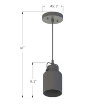 PL0001-1 - 1 Light Single Jar LED Pendant lighting for kitchen island counter