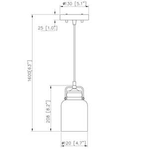 PL0001-1 - 1 Light Single Jar LED Pendant lighting for kitchen island counter