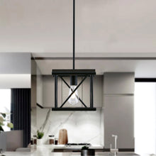 PL0003-1-01 1 Lights Single Square Pendant lighting for kitchen island in Black