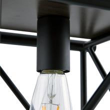 PL0003-1-01 1 Lights Single Square Pendant lighting for kitchen island in Black
