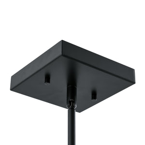 PL0003-1-01 1 Lights Single Square Pendant lighting for kitchen island in Black