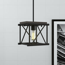 PL0003-1-01 1 Lights Single Square Pendant lighting for kitchen island in Black