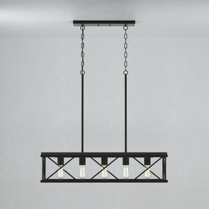 PL0003-5-01 - 5 - Light Kitchen Island pendant lighting Linear in black