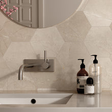 PU-BEH8B Pulpis Beige 7.7" x 8.9" Hexagon Porcelain Patterned Wall & Floor Tile
