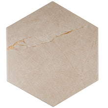 PU-BEH8B Pulpis Beige 7.7" x 8.9" Hexagon Porcelain Patterned Wall & Floor Tile