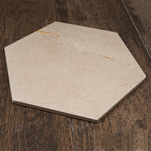 PU-BEH8B Pulpis Beige 7.7" x 8.9" Hexagon Porcelain Patterned Wall & Floor Tile