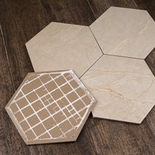 PU-BEH8B Pulpis Beige 7.7" x 8.9" Hexagon Porcelain Patterned Wall & Floor Tile