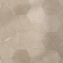 PU-BEH8B Pulpis Beige 7.7" x 8.9" Hexagon Porcelain Patterned Wall & Floor Tile
