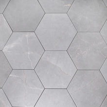 PU-GRH8B Pulpis Gray 8" x 9" Hexagon Porcelain Patterned Wall & Floor Tile