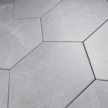 PU-GRH8B Pulpis Gray 8" x 9" Hexagon Porcelain Patterned Wall & Floor Tile