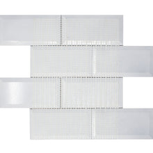 TRBMG-01 3x6 Silver Foil Paper Back Glass Subway Tile With Bevel Backsplash