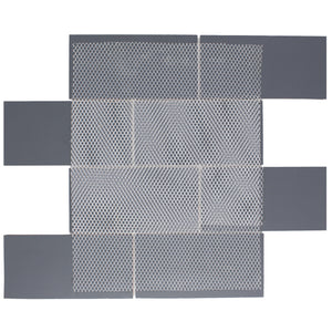 TRBMG-06 3x6 Charcoal Grey Decor Glass Subway Tile With Bevel Backsplash