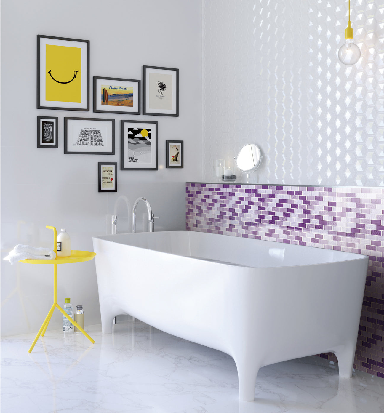 TRCEG-03 1x2 Brick Purple Glass Mosaic Tile Sheet – Tile Generation