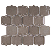 TRECCG-03 Mirabella Light Brown 3" x 4" Recycle Glass Grid Mosaic Tile