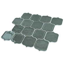 TRECCG-04 Mirabella Green 3" x 4" Recycle Glass Grid Mosaic Tile