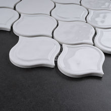 TRECCG-05 Jolanda 3x3 White Grid Recycle Glass Mosaic
