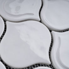 TRECCG-05 Jolanda 3x3 White Grid Recycle Glass Mosaic
