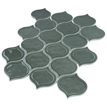 TRECCG-07 Jolanda 3x3 Green Grid Recycle Glass Mosaic