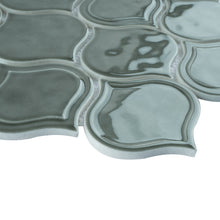 TRECCG-07 Jolanda 3x3 Green Grid Recycle Glass Mosaic