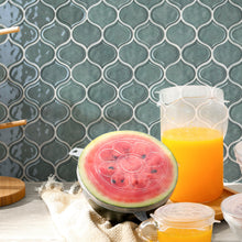 TRECCG-07 Jolanda 3x3 Green Grid Recycle Glass Mosaic