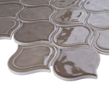 TRECCG-08 Jolanda 3x3 Light Brown Grid Recycle Glass Mosaic