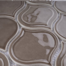 TRECCG-08 Jolanda 3x3 Light Brown Grid Recycle Glass Mosaic