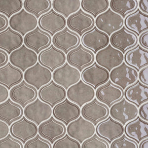TRECCG-08 Jolanda 3x3 Light Brown Grid Recycle Glass Mosaic
