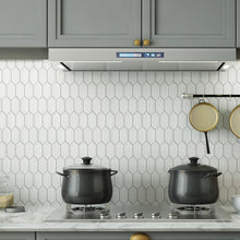 TRECCG-09 Bianca 2" x 4" White Recycle Glass Long Diamond Mosaic Tile
