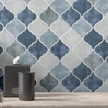 TREGLG-10 Recycle Glass Lantern Art Blue Glass mosaic Mosaic Tile Backsplash