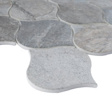 TREGLG-12 Verona 4" X 4" Grey Stone Look Recycle Glass Mosaic Tile